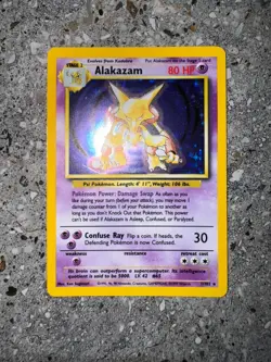 Pokemon TCG Cards Alakazam 1/102 Base Set Holo Rare NM - Image 3