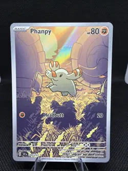 Pokemon TCG Phanpy Illustration Rare Holo Card 205/191 Sv08: Surging Sparks - Image 1