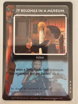 Tomb Raider CCG S175 - It Belongs in a Museum - Slippery When Wet Rare Card - Image 1