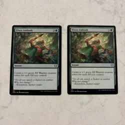Magic the Gathering MTG Elven Ambush Pair Of Cards Set Of 2 - Image 1