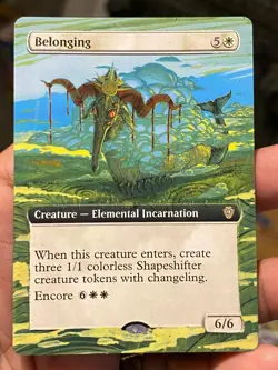 Belonging Showcase MTG Lorwyn Eclipsed Commander Hand Painted Altered Art Tentz - Image 1