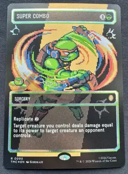 MTG SUPER COMBO (Borderless) (Surge Foil) - Pixel Art - R 0095 - TMNT - Image 1