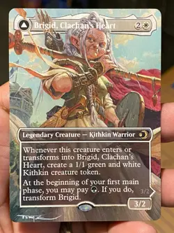 Brigid, Clachan's Heart MTG Lorwyn Eclipsed Hand Painted Full Altered Art Tentz - Image 1