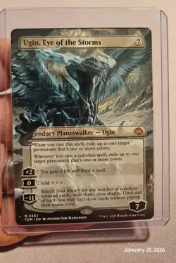 🔥 MTG - UGIN, Eye of the Storms - Borderless Tarkir Dragonstorm Mythic #382 🔥 - Image 1