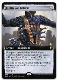 Multiclass Baldric (Extended Art) #644 (NM) Baldur's Gate CLB Magic MTG - Image 1
