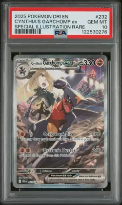 Pokemon TCG Cynthia's Garchomp EX 232/182 Mint Condition PSA 10 - Image 1