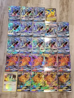 Pokemon Card Jumbo Lot Of 24 Charizard Gyrados Raichu Pikachu Entei Hidden Fates - Image 1