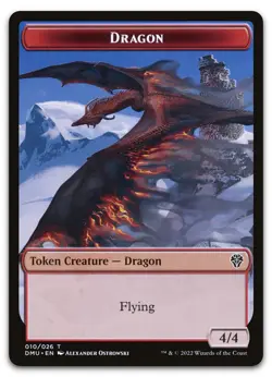 Dragon Token #10 (NM) Dominaria United DMU Magic MTG - Image 1