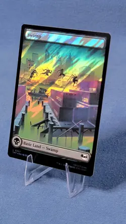 Surge Foil TMNT Full Art Swamp Land Magic the Gathering Mtg 307 NM - Image 1