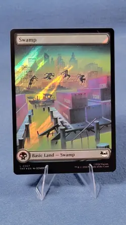 Surge Foil TMNT Full Art Swamp Land Magic the Gathering Mtg 307 NM - Image 2