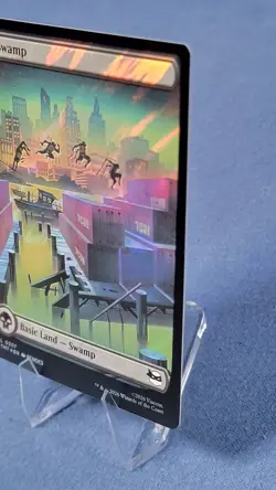 Surge Foil TMNT Full Art Swamp Land Magic the Gathering Mtg 307 NM - Image 3