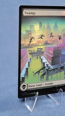 Surge Foil TMNT Full Art Swamp Land Magic the Gathering Mtg 307 NM - Image 4