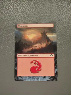 Mountain MTG Modern Horizons 3 Hand Painted Borderless Extended Altered Art - Image 1