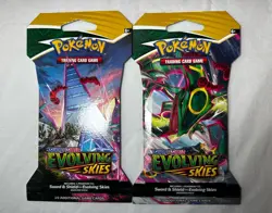 X2 Pokemon TCG: Sword & Shield - Evolving Skies Sleeved Booster Pack - Image 1