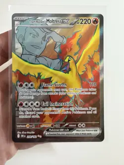 Pokemon TCG Team Rocket's Moltres ex 208/182 Destined Rivals Holo Full Art NM - Image 1