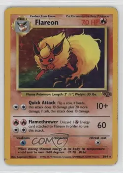 Flareon Holo Pokemon Jungle #3 1999 - Image 1