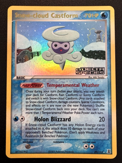 Snow-cloud Castform 29/113 EX Delta Species Pokemon Card Reverse Holo Rare LP - Image 1