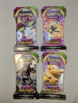 Pokemon TCG VIVID VOLTAGE Sleeved Booster Packs set Of 4 Factory Sealed New Pack - Image 1