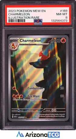 Pokemon 2023 Charmeleon 169/165 Illustration Rare Scarlet & Violet 151 PSA 8 - Image 1