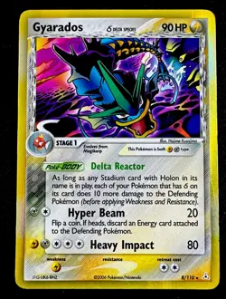 Gyarados (Delta Species) 8/110 MP Holo EX Holon Phantoms Pokemon Card - Image 1
