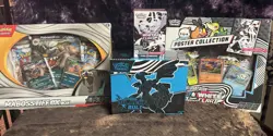 Pokemon TCG Bundle Lot Black Bolt ETB Poster Collection & More - Image 1