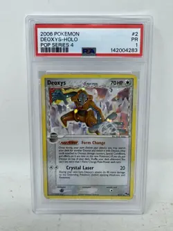 2006 POKEMON POP SERIES 4 #2 DEOXYS-HOLO POP SERIES 4 PSA 1 POP 1 - Image 1