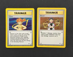 Pokemon Misty Gym Heroes Trainer Holo Rare 18/132 And Brock Holo 15/132 NM/LP- - Image 1