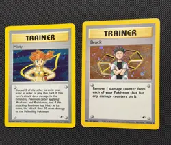 Pokemon Misty Gym Heroes Trainer Holo Rare 18/132 And Brock Holo 15/132 NM/LP- - Image 3