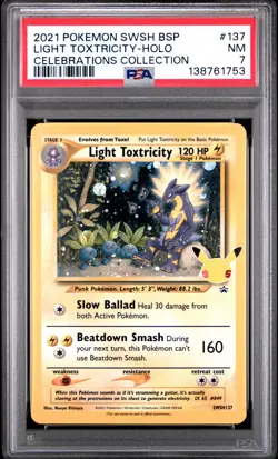 Light Toxtricity Holo SWSH137 Celebrations Collection Pokemon PSA 7 *753 - Image 1