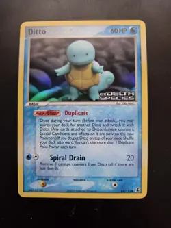 Pokemon Ditto (Squirtle) Delta Species Reverse Holo 064/113 60 HP 2005 - Image 1