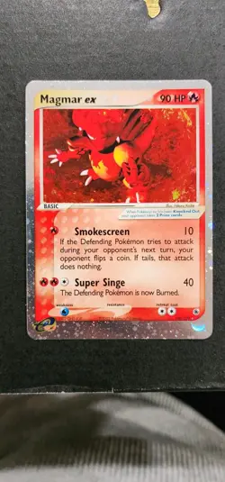2003 Pokemon Magmar ex 100/109 Ruby and Sapphire Holo Ultra Rare LP - Image 1