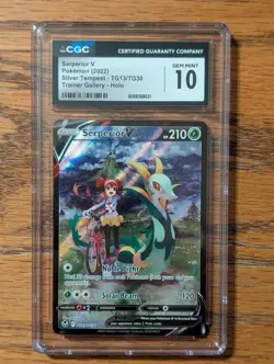 Pokemon TCG Serperior v TG13/TG30 Silver Tempest Trainer Gallery NM Card - Image 1
