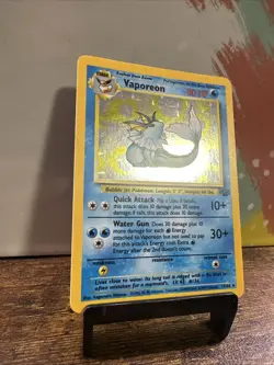 Pokemon TCG Vaporeon Holo Rare Card Jungle, 12/64, Lightly Played 2221 - Image 2