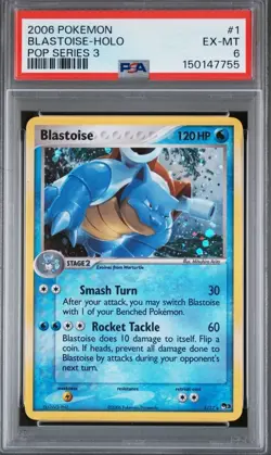 Pokemon Pop Series 3 Blastoise (Holo) ~ PSA 6 - Image 1