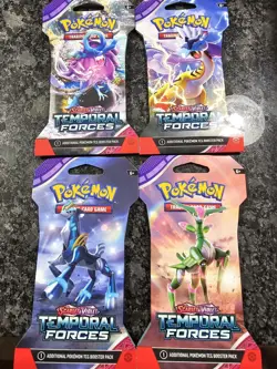 Pokemon Temporal Forces Sleeved Booster Pack Art Set Factory Sealed - Image 1