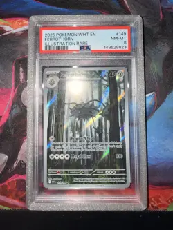 2025 Pokemon White Flare Ferrothorn Illustration Rare #149/086 PSA 9 - Image 1