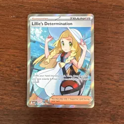 Pokemon Lillie's Determination 169/132 Ultra Rare Full Art Holo Trainer - Image 1