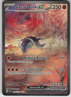 Pokemon TCG Great Tusk ex Special Illustration Scarlet & Violet Base Set 246/198 - Image 1