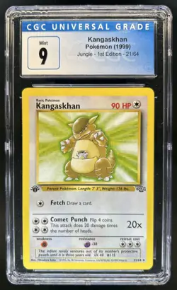 1999 Pokemon Jungle 1st Edition Kangaskhan #21/64 CGC 9 - Image 1
