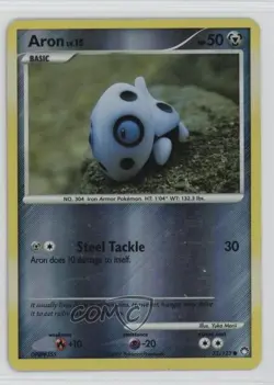 Aron Reverse Foil Pokemon Diamond & Pearl Mysterious Treasures #71 2007 - Image 1