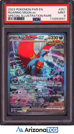 Pokemon 2023 Roaring Moon ex 251/182 SIR Paradox Rift PSA 9 - Image 1