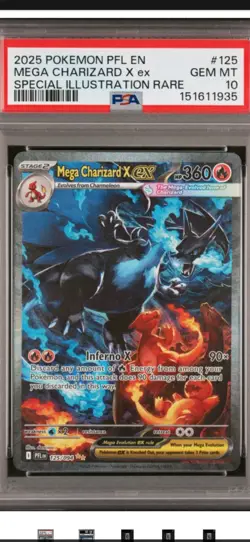 2025 Pokemon Mega Charizard x Ex Special Illustration Rare PSA 10 - Image 1