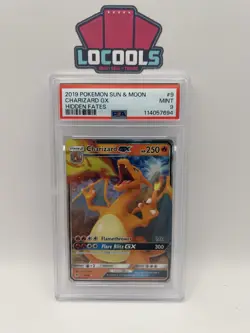 2019 Pokemon Sun & Moon Hidden Fates Charizard GX 9/68 PSA 9 MINT - Image 1