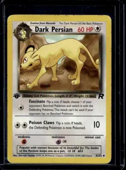 2000 Pokemon Team Rocket First Edition Dark Persian #42/82 - Image 1
