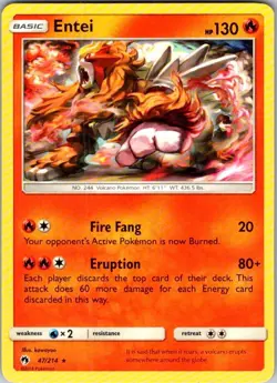 Pokemon | SM - Lost Thunder | Entei | 47/214 | Normal | NM - Image 1