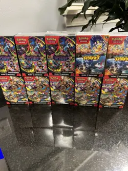 POKEMON TCG BOOSTER BUNDLE LOT X10 PHANTASMAL FLAMES SURGING SPARKS MEGA EVOL - Image 1