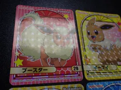 Pokemon Marumiya Promo Holo Prism Sticker x4 Eevee Jolteon Flareon Vaporeon 6353 - Image 2