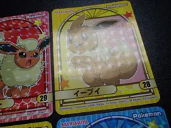 Pokemon Marumiya Promo Holo Prism Sticker x4 Eevee Jolteon Flareon Vaporeon 6353 - Image 3