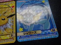 Pokemon Marumiya Promo Holo Prism Sticker x4 Eevee Jolteon Flareon Vaporeon 6353 - Image 4