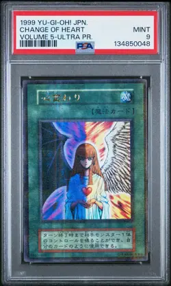 Yu-Gi-Oh! Change of Heart Volume 5 Ultra Parallel Rare Japanese PSA 9 - Image 1
